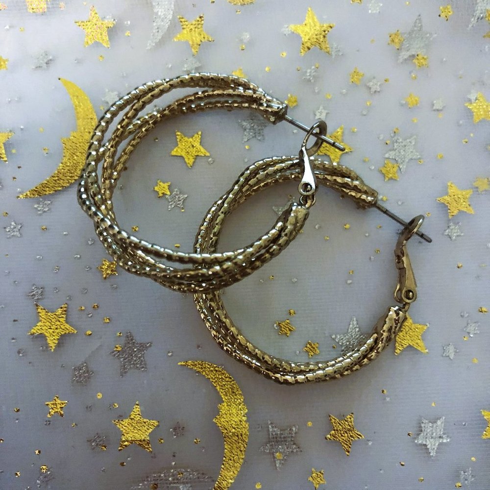 Vintage Gold Hoop Earrings